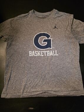 Georgetown Basketball Gray Jordan Dri-FIT Heathered Crew Neck Tee Womens Size XL